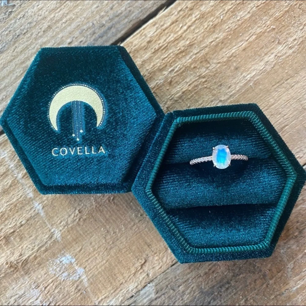 ‘SHE'S A RAINBOW' Moonstone 14k Rose Gold Ring